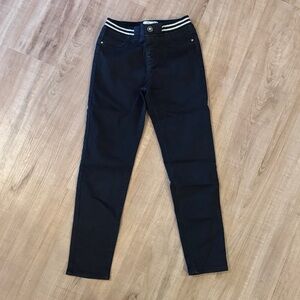 Girls Jordache Black Slim Jeans with Striped Detail